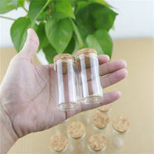 24 Pieces 30*60mm 25ml Small Glass Jars Mini Glass Bottle Cork Stopper Spicy Storage Bottle Container Test Tube Glass Vials 2024 - buy cheap