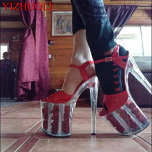 Прозрачные сандалии в римском стиле на ремешках с кристаллами и розами на высоком каблуке 20 см, романтичная Свадебная обувь 2024 - купить недорого