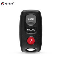 KEYYOU-carcasa de llave a distancia de coche para MAZDA 3, 6, MPV, 5, repuesto Fob, 3 botones, funda para llave de coche 2024 - compra barato