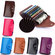 Classic Luxury PU Leather Wallet RFID Blocking Pocket Holder Credit Card Case New Business Card Holder Protector Organizer 2024 - купить недорого