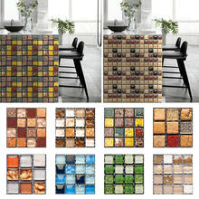 Pegatinas de mosaico 3D para pared, azulejo autoadhesivo contra salpicaduras, bricolaje, cocina, baño, hogar, adhesivo impermeable para pared Viny 2024 - compra barato