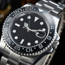 Luxury men's clock 2020 gift 40mm black dial date men's watch GMT sapphire crystal men's watch automatic chain mechanical watch