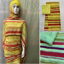 2020 alta qualidade voile suíço algodão africano tecido de renda impresso tecido para vestido feminino material de costura 5 + 2 jardas. L781916 2024 - compre barato