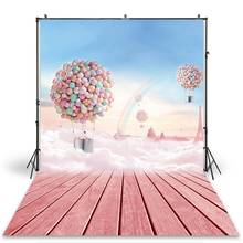 HUAYI Photography Backdrop Newborns Baby Child Photo Booth Background Vintage Hot Balloon Rainbow Sky Photo Backdrops XT-4096 2024 - buy cheap