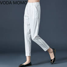 autumn 2020 striped white black women's pants female high waist harem pants capris for women trousers woman  5xl 2024 - buy cheap