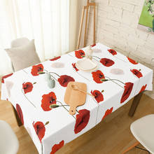 Toalha de mesa de algodão em linho com estampa de flores, tecido elástico de elastano para cadeira de jantar, capa para mesa de cozinha 2024 - compre barato