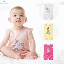Newborn Baby Girls Short Sleeved Rompers 2022 New Summer Thin Cartoon Cotton Jumpsuit Infant Baby Climbing Clothes Pajamas 2024 - buy cheap