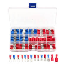 140Pcs Assorted Full Insulated Fork U-type Red/Blue Terminal Set Electrical Wire Cable Crimp Spade Ring Connector Assortment Kit 2024 - buy cheap