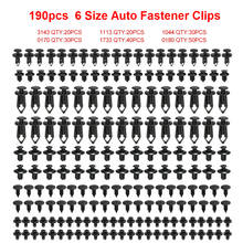 190pcs Universal Auto Fastener Clips Plastic Rivet Clips 6 Sizes Car Push Pin Trim Automotive Interior Accessories 2024 - buy cheap