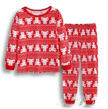 Пижамы для маленьких девочек и мальчиков, комплект одежды, детские пижамы, одежда для сна, хлопковая Рождественская шапочка, одежда для малышей, длинная детская одежда для сна 2024 - купить недорого