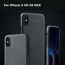 Funda de fibra de carbono de lujo para iPhone X, funda mate de fibra de aramida de 0,7 MM, ultrafina, mate, para iPhone XS MAX XR X S 2024 - compra barato
