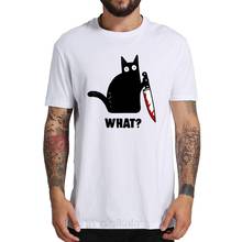 Cotton T Shirt  What T Shirt Murdero  With Knife Funny Halloween TShirt Crewneck Soft EU Size Shirt 2024 - buy cheap