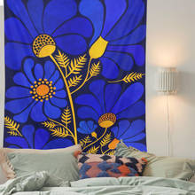 Индийская МАНДАЛА ГОБЕЛЕН цветочный настенный гобелен хиппи богемный синий шаль йога коврики большой цветок Маргаритка стены ковер Декор 2024 - купить недорого
