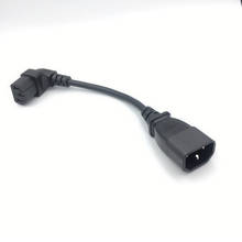 Conector de cable de alimentación de alta calidad IEC 320 C14 macho a C13 hembra, extensión PDU/UPS, ángulo recto de 90 grados para TV de coche 2024 - compra barato