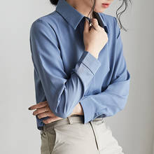 Blusas Mujer De Moda 2021 Ladies Tops Chiffon Blouse For Women Shirts White Button Solid V-Neck Harajuku Long Sleeve Female 0045 2024 - buy cheap