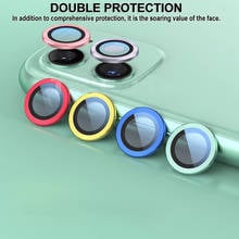 Металлическая и стеклянная Защитная пленка для объектива камеры для iPhone 11 11 Pro Max 0,4 мм задняя пленка для объектива Защитная пленка для камеры 2024 - купить недорого
