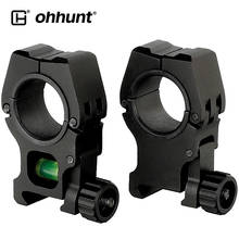 ohhunt 2pcs 1 inch 30mm Scope Weaver Picatinny Rings Mount with Bubble Level Hunting Tactical Rilfescopes Mounts 2024 - buy cheap