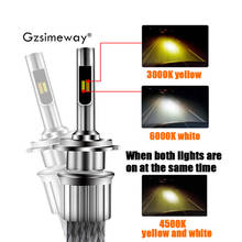 Faros LED antiniebla para coche, lámpara de luz automática de 12V, H4, H1, H11, 9005, 9012, H7, 3 colores, 3000K, 4300K, 6000K, Chip ZES, 9006, H3, 880, 881, H8, H9, 2 uds. 2024 - compra barato