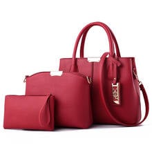 Women Handbag Luxury Handbags Women Designer PU Leather Bag For Ladies Composite Bag Hand Bag Big Casual Tote Shoulder Set Bag 2024 - buy cheap