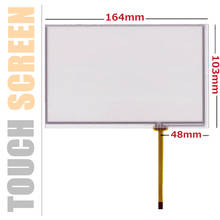 Tela touch protetora de 7 polegadas, 4 fios, 164mm * 103mm, para at070tn83 v1 at070tn84, painel digitalizador de dvd, navegação para carro