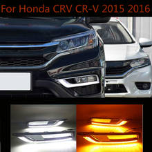 1 Набор для Honda CRV CR-V 2015 2016 DRL дневные ходовые огни DRL с поворотом противотуманных фар Реле дневного света автомобиля стиль 2024 - купить недорого