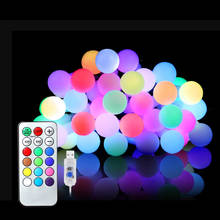 5M/10M/20M Point Control LED string light USB RGB ball star light for Christmas indoor party Night Lamp remote control light 2024 - buy cheap