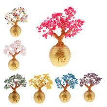 Money Wealth Bag Feng Shui Lucky Tree Natural Multi Colors Crystal Tree 2024 - buy cheap