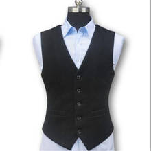 Winter Suit Vest Men Formal Dress Vest Wool Colete Masculino Herringbone Gilet Fitness Sleeveless Jacket Wedding Waistcoat XXXL 2024 - buy cheap