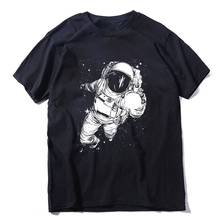 Крутая Мужская футболка COOLMIND из 100% хлопка с космическим принтом, Повседневная Свободная Мужская футболка с круглым вырезом, космическая футболка, мужские футболки, топы 2024 - купить недорого