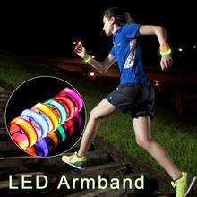 Светоотражающий спортивный браслет со светодиодной подсветильник кой 2024 - купить недорого