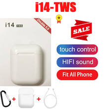 I14 TWS Bluetooth беспроводные наушники Спортивная гарнитура с для iPhone samsung huawei TWS PK i7 i9 i11 i12 i7s i20 i60 i30 i80 i15 2024 - купить недорого