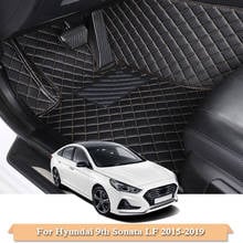 Автомобильный Стайлинг PU автомобильный напольный коврик для Hyundai 9th Sonata LF 2015-2019 5 мест LHD Кожа Авто Накладка для ног внутренние аксессуары 2024 - купить недорого