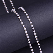 2 meter/Lot White Pearl Chain Stainless Steel Gold Chain Around The Neck Pearl Accessories For Jewelry Making Supplies Charm DIY 2024 - buy cheap