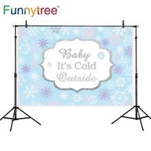 Estúdio de fotografia funnytree, moldura para câmera de inverno, à prova d'água, para chá de bebê, decoração para festa, fotochamada, fotofone 2024 - compre barato