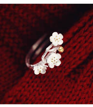 Bohemian Ethnic New Plum Flower Rings for Women Bridal Wedding Vintage Finger Rings Christmas Gifts 2024 - buy cheap