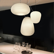 Lámpara colgante de cristal blanco para comedor, luz creativa nórdica para sala de estar, Bar y restaurante, oscarini RITUAL E27 2024 - compra barato