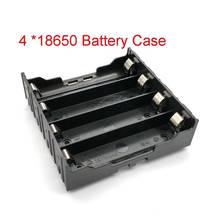 High quality 18650 battery box holder box, box for 4pcs 18650 in parallel 3.7V black pole for soldering 2024 - buy cheap