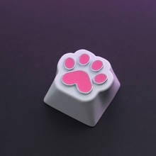 Custom Metal Keycaps OEM R4 Mechanical Keyboards Gaming Keycaps For Cherry MX Switches - Cat Paw / Cherry Bossom 2024 - buy cheap