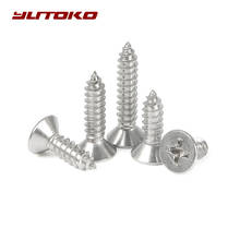 YUTOKO-tornillo de cabeza avellanada plana M5, Micro Phillips, cabeza cruzada redonda, tornillo de madera autorroscante 2024 - compra barato