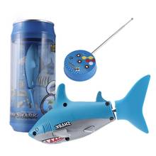 Mini RC boat  4 CH Remote Small Sharks With USB Remote Control Toy Fish Boat Best Christmas Gift for Children Kids New 2024 - buy cheap