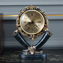 European Ornaments Table Clock Living Room Retro Clock American Mute Pendulum Clock Desktop Clock Home Decoration 2024 - buy cheap