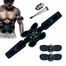 EMS Abdominal Muscle Stimulator ABS Trainer USB LCD Display Fitness Equipment Electric Weight Loss Stickers Body Slimming Belt 2024 - buy cheap