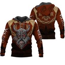 PLstar Cosmos-camisas estampadas en 3D de tatuaje guerrero vikingo, Sudaderas con capucha de impresión 3D/sudadera/cremallera, unisex, satan Tattoo-44 2024 - compra barato