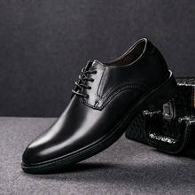 Мужские качественные туфли из воловьей кожи; Мужские модельные туфли из мягкой натуральной кожи в британском деловом стиле 2024 - купить недорого