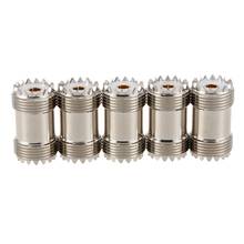 5-Pack PL-259 UHF Female to UHF Female Coax Cable Adapter S0-239 UHF Double Female Connector Plug,silver 2024 - buy cheap