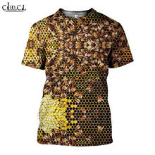 CLOOCL-Camiseta con estampado 3D de abeja para hombre y mujer, camisa con cuello redondo, Tops informales Harajuku Hip Hop que combinan con todo, verano 2021 2024 - compra barato