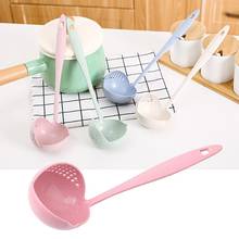 2 In 1 Hot Pot Dinnerware Porridge Soup Spoon With Filter Skimmer Kitchen Utensil Long Handle Colander pink 2024 - buy cheap