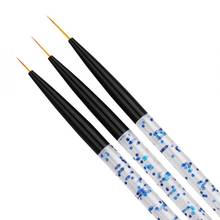 3pcs Nail Art Liner Painting Pen 3D Tips DIY Acrylic UV Gel Brushes Drawing Flower Line Grid French Design Manicure Tool TSLM2 2024 - buy cheap