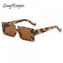 Солнечные очки LongKeeper прямоугольной формы для женщин, Модные прямоугольные солнцезащитные аксессуары 2024 - купить недорого