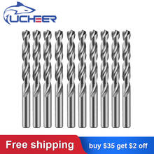 UCHEER 10pcs/set Carbide Twist Drill Bits for CNC Metal Drilling milling cutter Tungsten Carbide End Mill 2024 - buy cheap